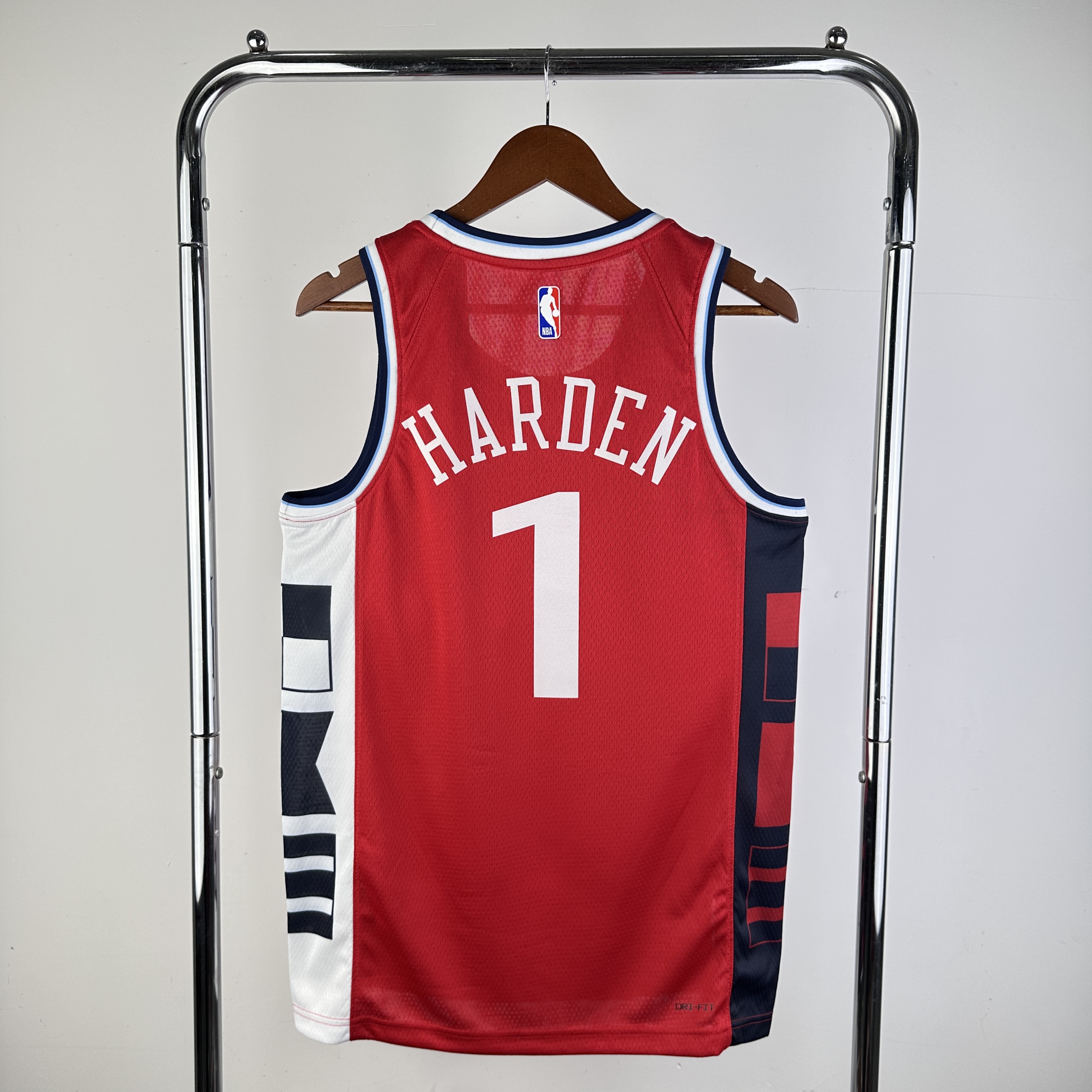 Men Los Angeles Clippers #1 Harden Red Season 2024 NBA Jersey